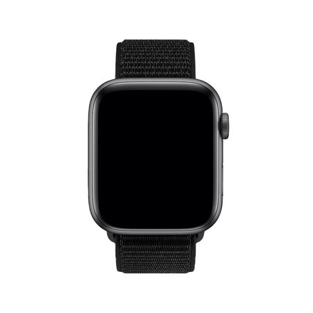 FixPremium - Nylonový Remienok pre Apple Watch (42, 44, 45 a 49mm), čierna