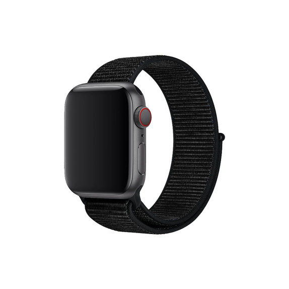 FixPremium - Nylonový Remienok pre Apple Watch (42, 44, 45 a 49mm), čierna