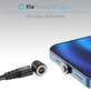 FixPremium - USB-C / USB Magnetický Kábel (1m), čierna