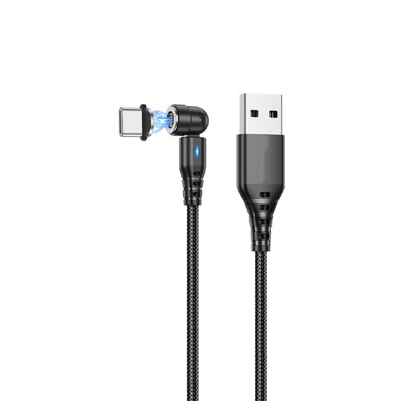 FixPremium - USB-C / USB Magnetický Kábel (1m), čierna
