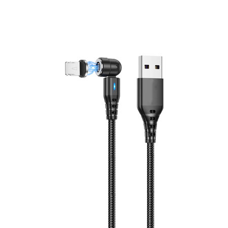 FixPremium - Lightning / USB Magnetický Kábel (1m), čierna