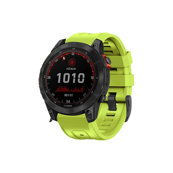 FixPremium - Silikónový Remienok pre Garmin (QuickFit 22mm), zelený