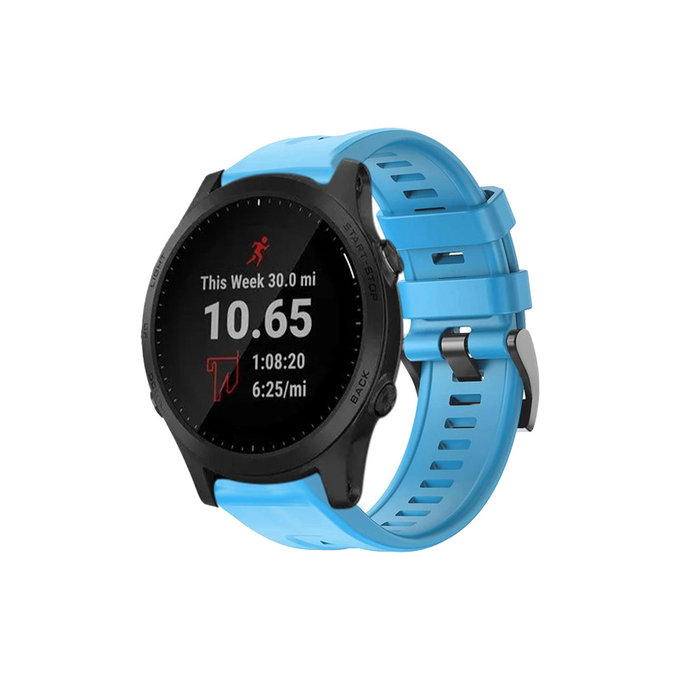 FixPremium - Silikónový Remienok pre Garmin (QuickFit 22mm), modrý