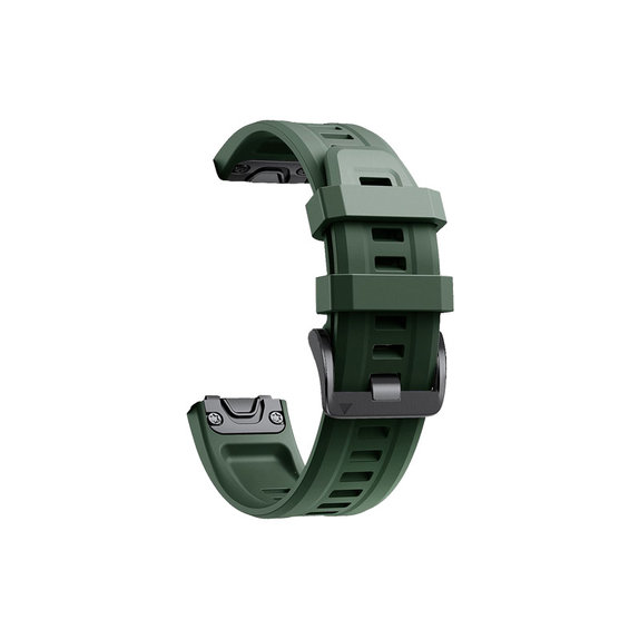 FixPremium - Silikónový Remienok pre Garmin (QuickFit 26mm), tmavozelený