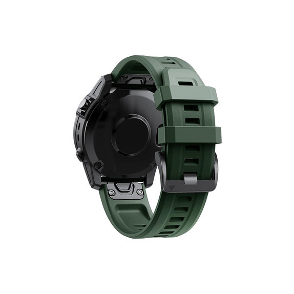 FixPremium - Silikónový Remienok pre Garmin (QuickFit 26mm), tmavozelený