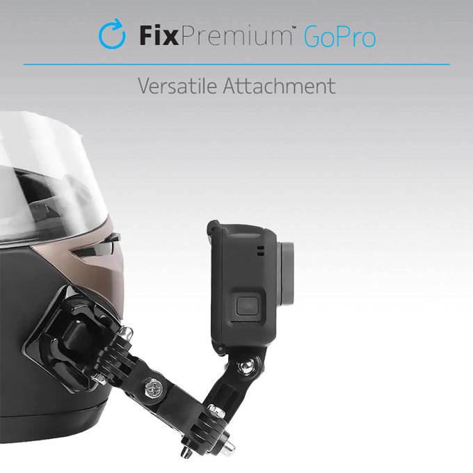 FixPremium - Trojramenný Držiak na GoPro, čierny