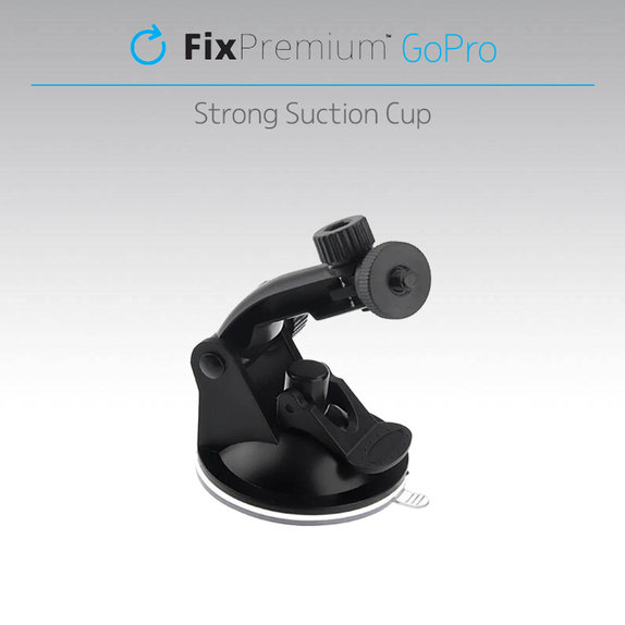 FixPremium - Držiak pre GoPro s prísavkou, čierny