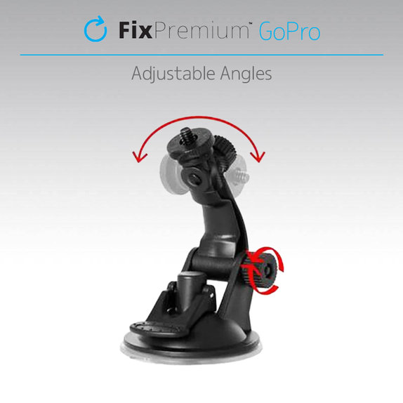 FixPremium - Držiak pre GoPro s prísavkou, čierny