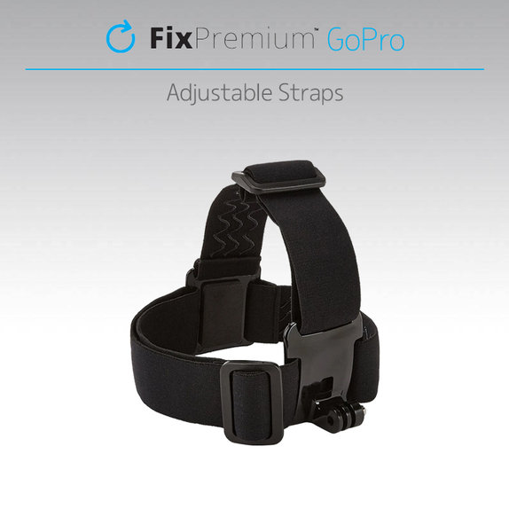 FixPremium - Držiak na Hlavu pre GoPro, čierny
