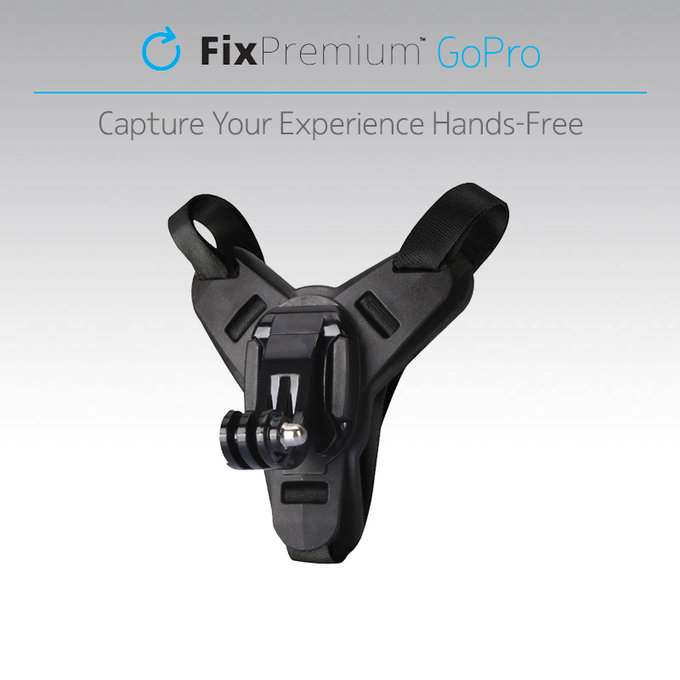 FixPremium - Držiak na Helmu pre GoPro, čierny