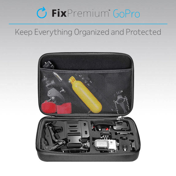 FixPremium - Ochranné Puzdro pre GoPro a Príslušenstvo (Veľkosť L), čierna