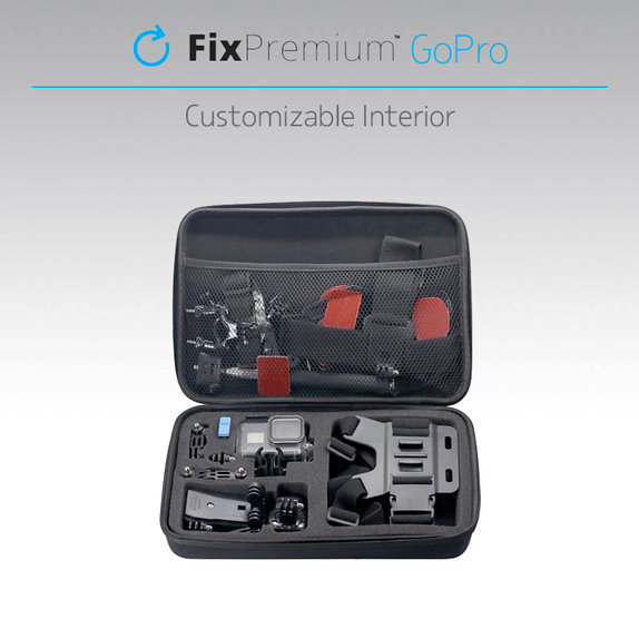 FixPremium - Ochranné Puzdro pre GoPro a Príslušenstvo (Veľkosť L), čierna