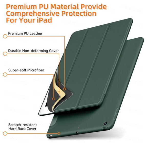 FixPremium - Zatváracie Silikónové Puzdro pre iPad Air (4th, 5th Gen), zelená
