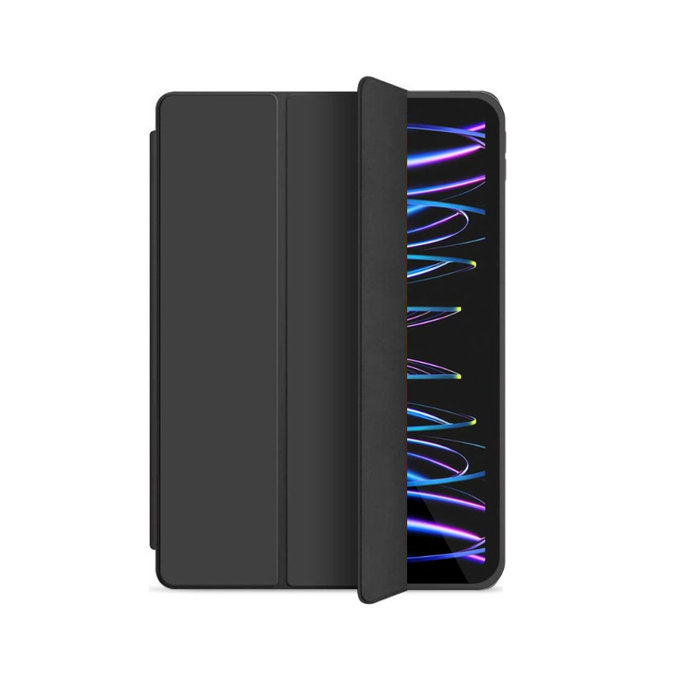 FixPremium - Zatváracie Silikónové Puzdro pre iPad Pro 12.9" (4th, 5th Gen), čierna