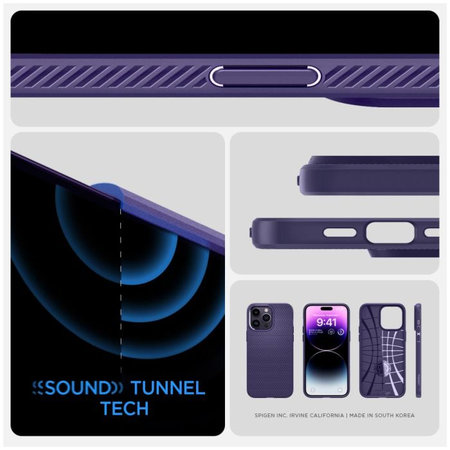 Spigen - Puzdro Liquid Air pre iPhone 14 Pro, Deep Purple