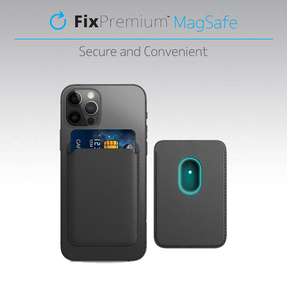 FixPremium - MagSafe Peňaženka, čierna