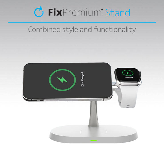 FixPremium - MagSafe Stojan 3v1 pre iPhone, Apple Watch a AirPods, čierna