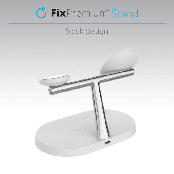 FixPremium - MagSafe Stojan 3v1 pre iPhone, Apple Watch a AirPods, čierna