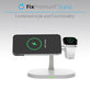 FixPremium - MagSafe Stojan 3v1 pre iPhone, Apple Watch a AirPods, biela
