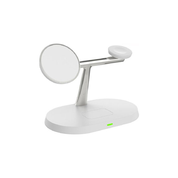 FixPremium - MagSafe Stojan 3v1 pre iPhone, Apple Watch a AirPods, biela
