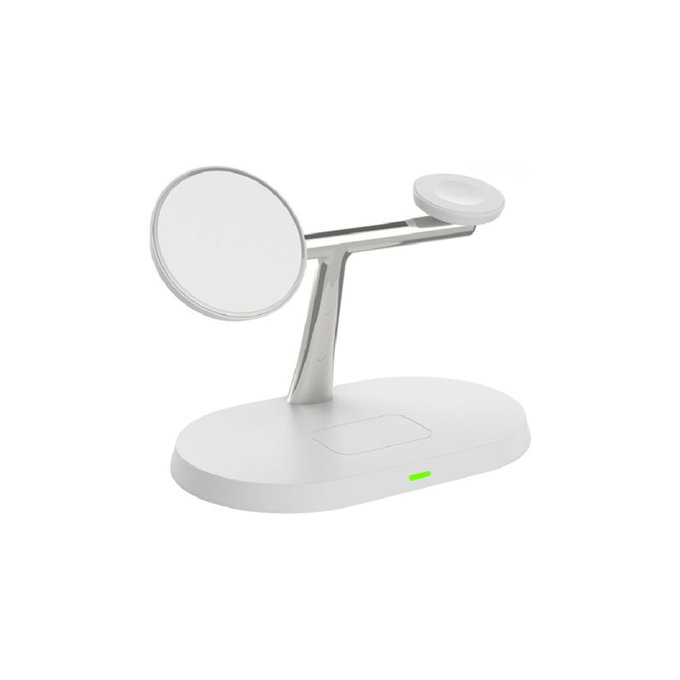 FixPremium - MagSafe Stojan 3v1 pre iPhone, Apple Watch a AirPods, biela