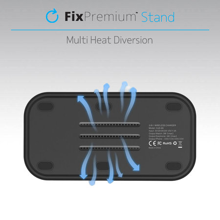 FixPremium - MagSafe Stojan 3v1 pre iPhone, Apple Watch a AirPods, čierna