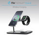 FixPremium - MagSafe Stojan 3v1 pre iPhone, Apple Watch a AirPods, biela