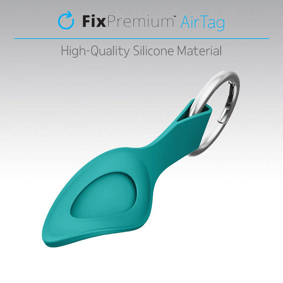 FixPremium - Silikónová Kľúčenka pre AirTag, oranžová