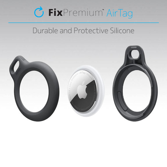 FixPremium - Puzdro so Šnúrkou pre AirTag, čierna