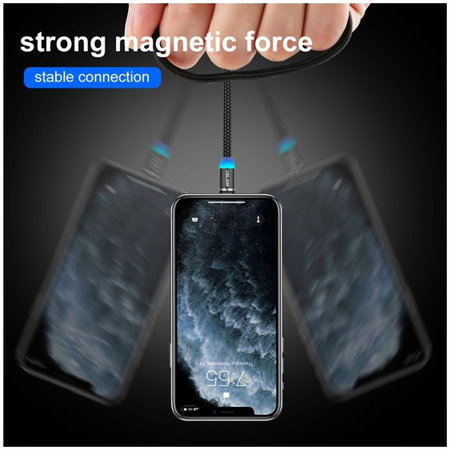 USLION - Lightning / USB Magnetický Kábel (1m), čierna