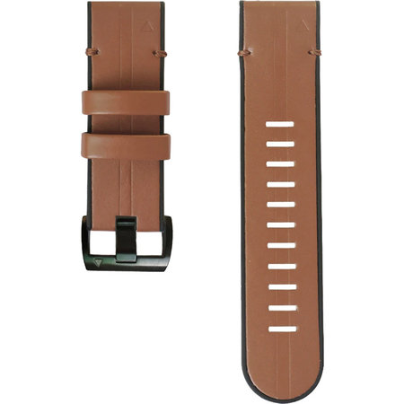 FixPremium - Kožený Remienok pre Garmin (QuickFit 22mm), svetlá hnedá