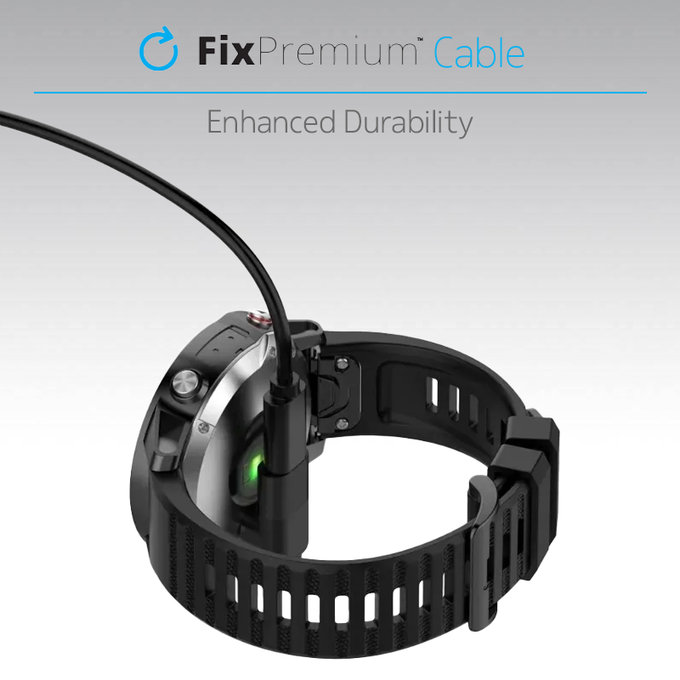 FixPremium - Redukcia USB-C na Garmin Konektor pre Hodinky, čierna