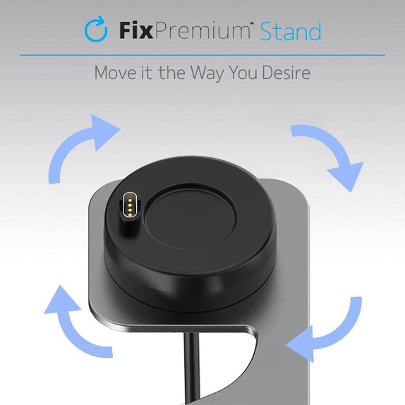 FixPremium - Nabíjací Stojan pre Garmin Hodinky, space gray