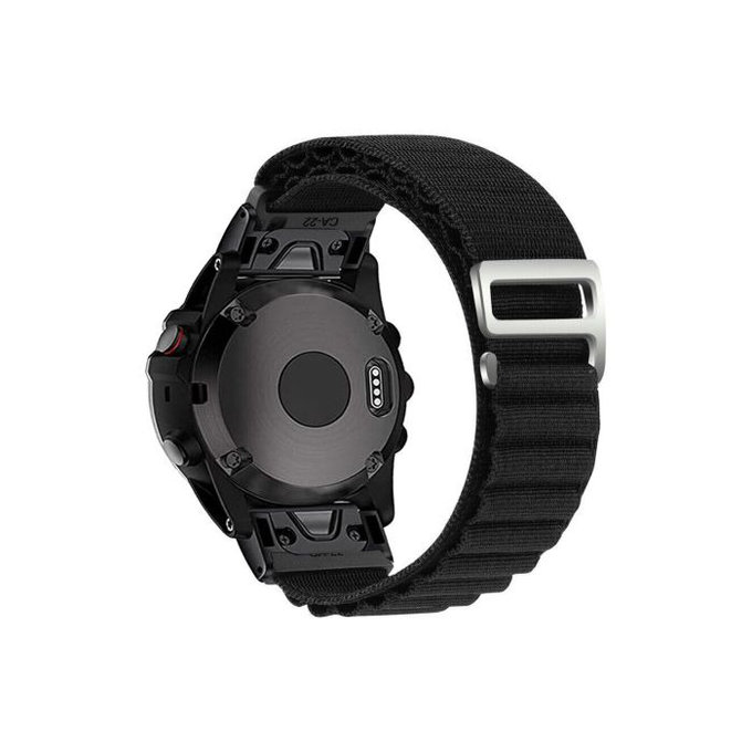 FixPremium - Remienok Alpine Loop pre Garmin (QuickFit 26mm), čierna