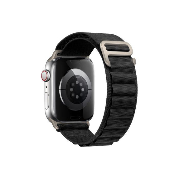 FixPremium - Remienok Alpine Loop pre Apple Watch (42, 44, 45 a 49mm), čierna