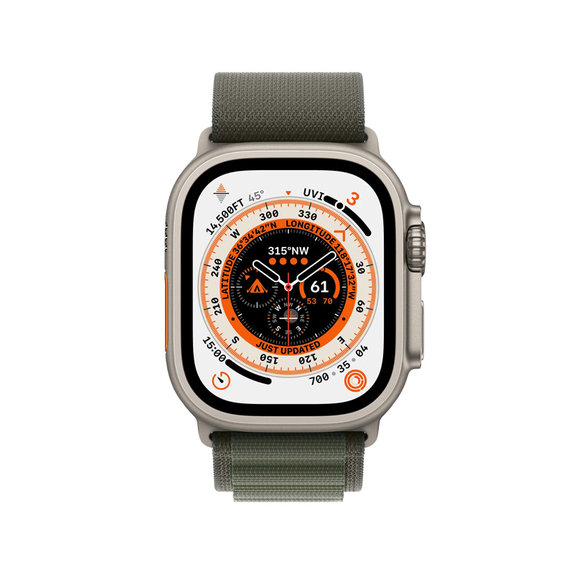 FixPremium - Remienok Alpine Loop pre Apple Watch (42, 44, 45 a 49mm), zelená