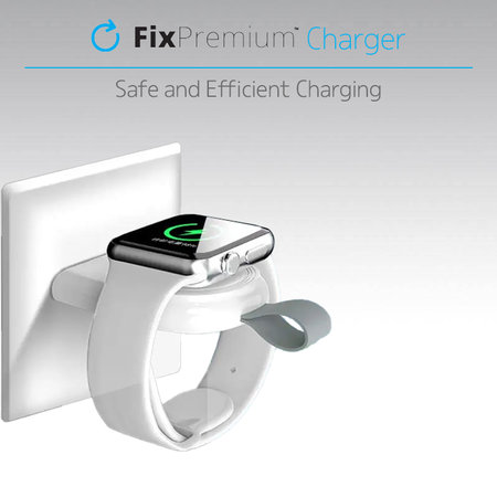 FixPremium - Cestovná USB Nabíjačka pre Apple Watch, biela