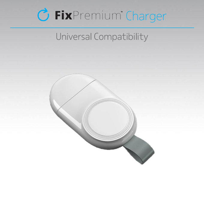 FixPremium - Cestovná USB Nabíjačka pre Apple Watch, biela