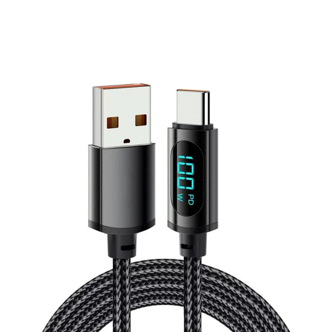 FixPremium - USB-C / USB Kábel s Funkciou Power Delivery (1m), čierna