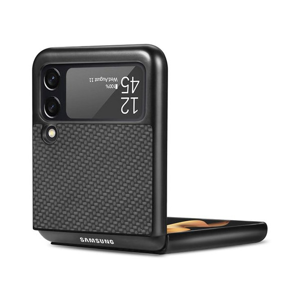 FixPremium - Puzdro Carbon pre Samsung Galaxy Z Flip 4, čierna