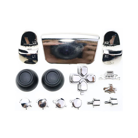 FixPremium - Luxury Dekoratívne prvky pre PS5 DualSense, strieborná