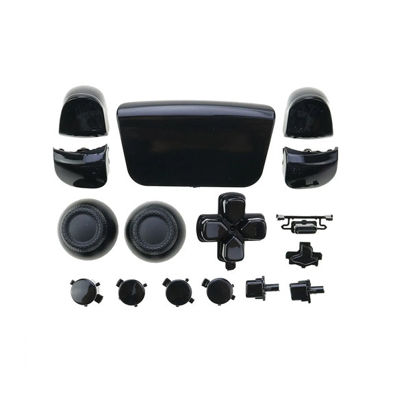 FixPremium - Luxury Dekoratívne prvky pre PS5 DualSense, čierna