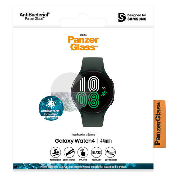 Tvrdené sklo Flat Glass AB pre Samsung Galaxy Watch4 44 mm, Číra, PanzerGlass