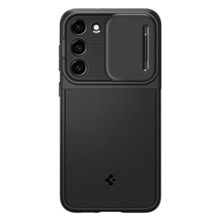 Spigen - Puzdro Optik Armor pre Samsung Galaxy S23, čierna
