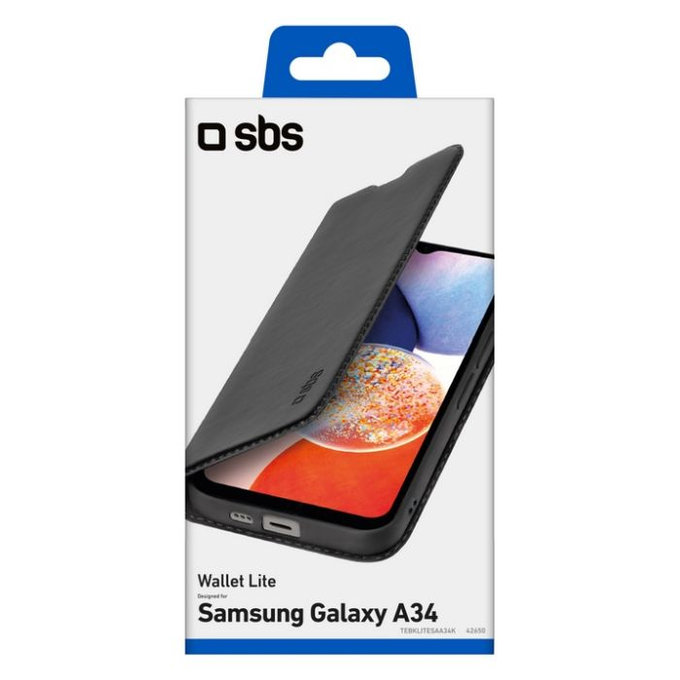 SBS - Puzdro Book Wallet Lite pre Samsung Galaxy A34 5G, čierna