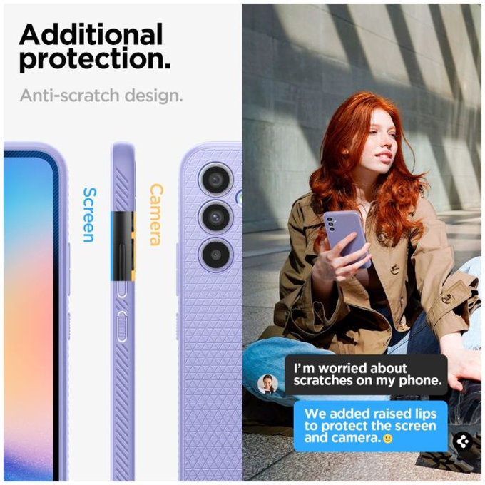 Spigen - Puzdro Liquid Air pre Samsung Galaxy A34 5G, Awesome Violet