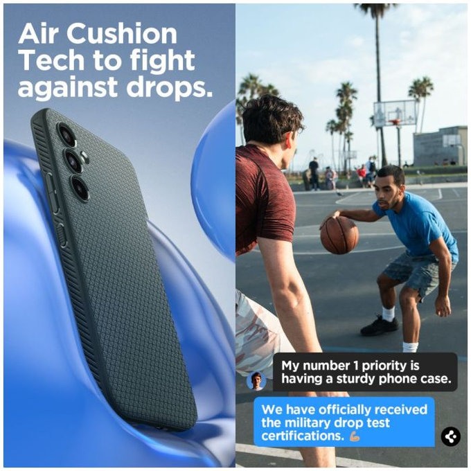 Spigen - Puzdro Liquid Air pre Samsung Galaxy A54 5G, Abyss Green