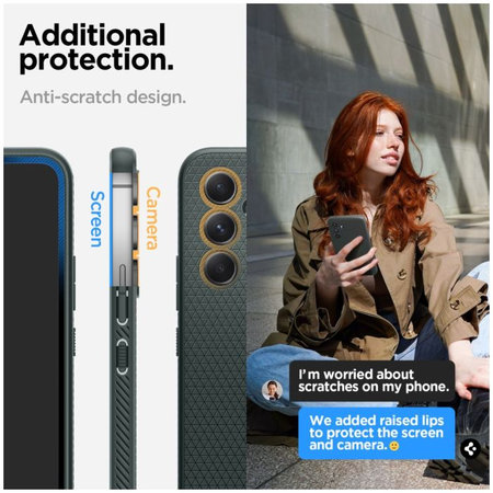 Spigen - Puzdro Liquid Air pre Samsung Galaxy A54 5G, Abyss Green