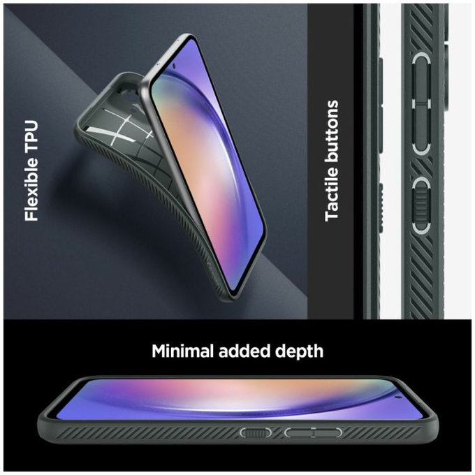 Spigen - Puzdro Liquid Air pre Samsung Galaxy A54 5G, Abyss Green