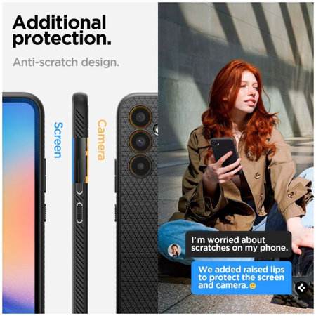 Spigen - Puzdro Liquid Air pre Samsung Galaxy A34 5G, Matte Black